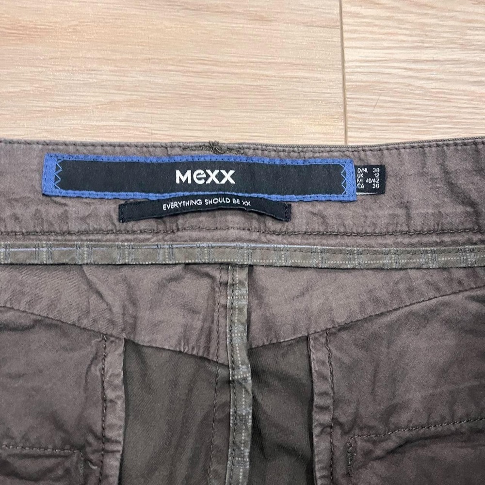 Mexx Brown Cropped Chino Capris Low Rise Women 8 Minimalist Quiet Luxury Indie - Picture 3 of 8